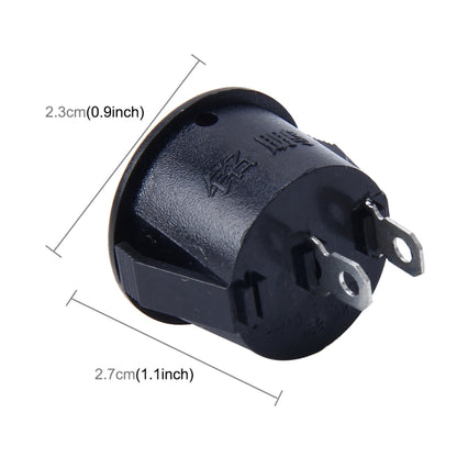 10 PCS Car Auto Universal DIY 2 Pin Round Cap OFF- ON Push Button, Short