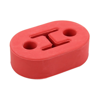 Universal Car Two Holes Adjustable Rubber Mounting Bracket Exhaust Tube Hanging Rubber Tube Car Exhaust Pipe Hanging Shackle Hanging Exhaust Hanging From Ear, 2 Holes (Red)