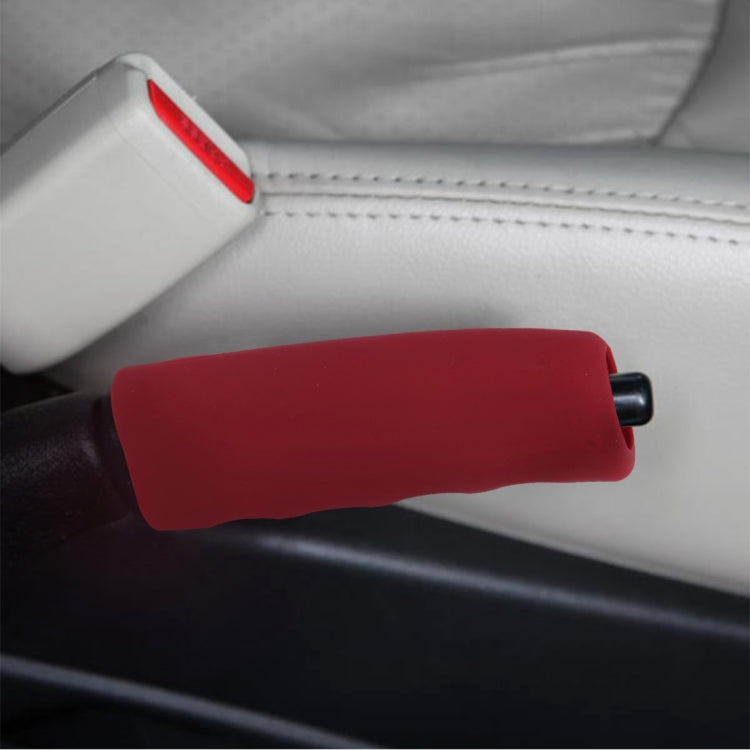 Rubber Car Hand Brake Cover Shift Knob Gear Stick Cushion Cover Car Accessory Interior Decoration Pad, Hand Brake Cove(Khaki), Hand Brake Cove(Blue), Hand Brake CoveRed), Hand Brake Cove(Black), Hand Brake Cove(Grey)