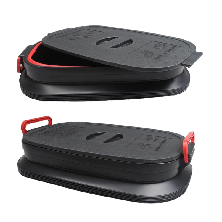 37L Car Collapsible Plastic Organizer Bin with Lid for Camping and Outdoor, Car Collapsible Organizer Bin