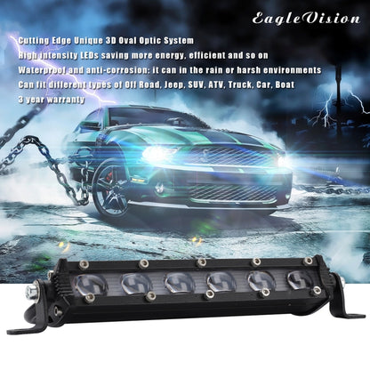 2 PCS 8 inch 18W 6000K IP67 1800ML Car Boat Marine Work Lights Spotlight LED Bulbs, DC 9-30V, 8 inch