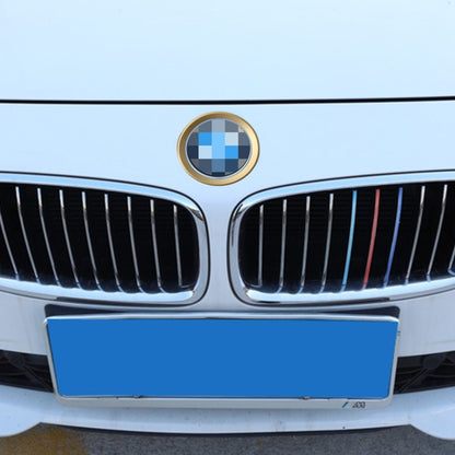 2 PCS/Set Zinc Alloy Steering Wheel Decoration Ring Sticker Logo Car Styling Modification Car Front Logo Ring Decoration Rear Cover Trim Hood Emblem Rings for BMW 3 Series, For BMW 3 Series