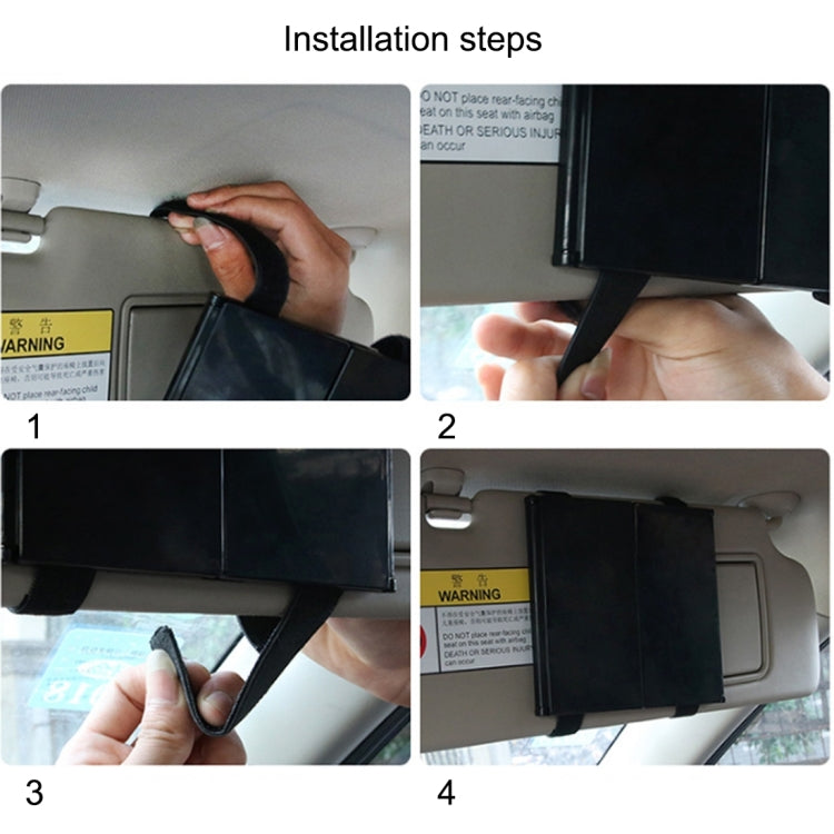 SHUNWEI Car Sun Visor Adjustable Mirror Car Makeup Sun-shading Vehicle Mounted Cosmetic Mirror Folding Vanity Mirror Triple Folding Car Interior Makeup Mirror Auto Supplies, SD-2408