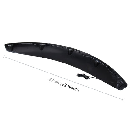 2 PCS 58cm Car Stickers Rubber Large Round Arc Strips Universal Fender Flares Wheel Eyebrow Decal Sticker Eyebrow Car-covers Black Striped Round Arc Strips, 58cm