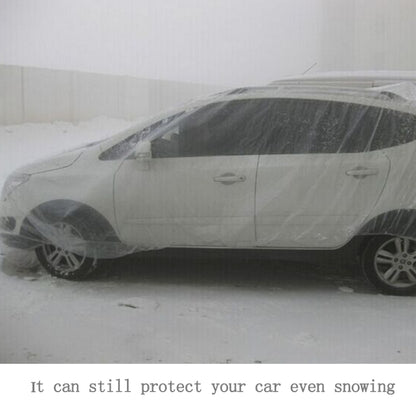 Outdoor Universal Waterproof Anti-Dust Sunproof 3-Compartment Sedan Disposal PE Car Cover, Fits Cars up to 6.6m(257 inch) in Length, Up to 6.6m