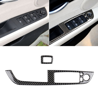 Car Carbon Fiber Window Lift Panel With Folding Key Soild Decorative Sticker for Left Drive BMW Z4  2009-2015, Window Lift Panel With Folding Key(Soild Color)