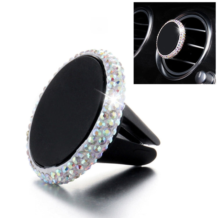 Car Diamond Magnetic Air Outlet Mobile Phone Holder, Air Outlet e Holder(Colour), Air Outlet Holder(Pink), Air Outlet Holder (Colourful White)