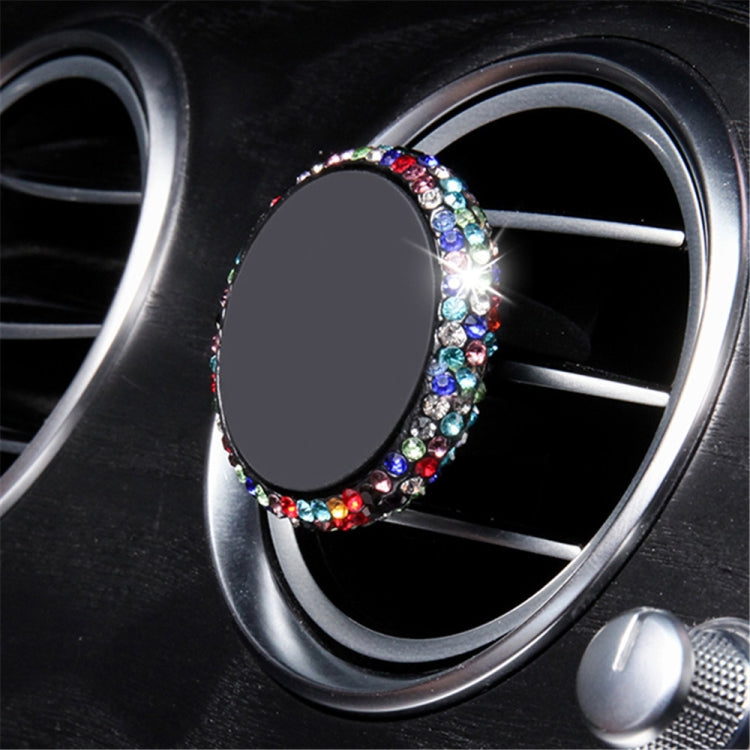 Car Diamond Magnetic Air Outlet Mobile Phone Holder, Air Outlet e Holder(Colour), Air Outlet Holder(Pink), Air Outlet Holder (Colourful White)