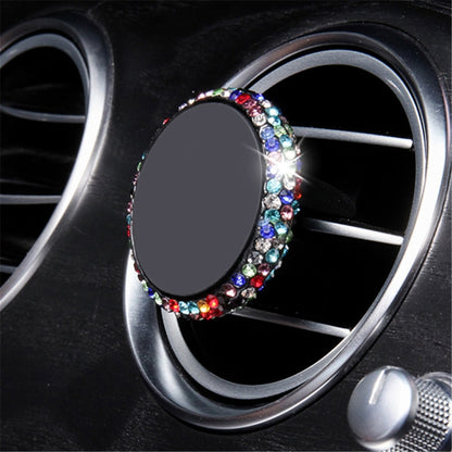 Car Diamond Magnetic Air Outlet Mobile Phone Holder, Air Outlet e Holder(Colour), Air Outlet Holder(Pink), Air Outlet Holder (Colourful White)