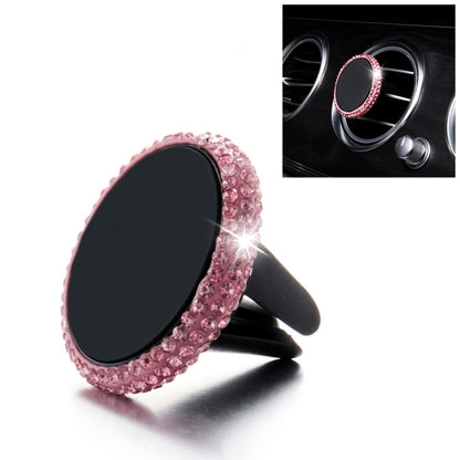 Car Diamond Magnetic Air Outlet Mobile Phone Holder, Air Outlet e Holder(Colour), Air Outlet Holder(Pink), Air Outlet Holder (Colourful White)