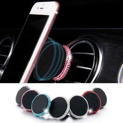 Car Diamond Magnetic Air Outlet Mobile Phone Holder, Air Outlet e Holder(Colour), Air Outlet Holder(Pink), Air Outlet Holder (Colourful White)