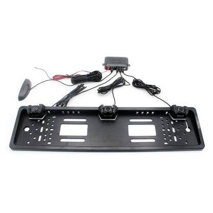 PZ300L Europe Car License Plate Frame Parking Sensors Reversing Radar with 3 Radar Detector, PZ300L