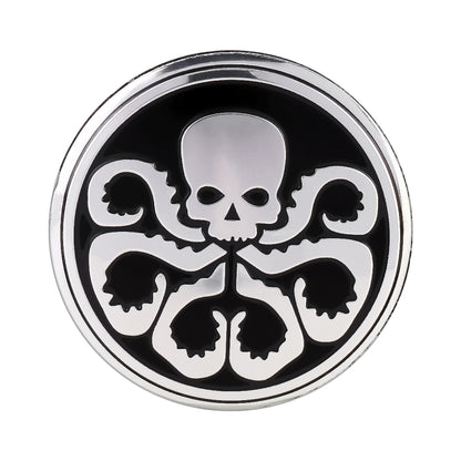 4 PCS Car-Styling Skull Pattern Wheel Hub Decorative Sticker, Diameter: 5.8cm, Skull Pattern