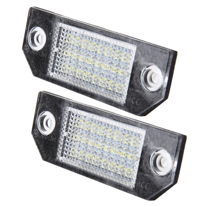 2 PCS License Plate Light with 24  SMD-3528 Lamps for Ford Focus,2W 120LM,6000K, DC12V(White Light), For Ford Focus