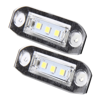 2 PCS License Plate Light with 3  SMD-5050 Lamps for Volvo,2W 120LM,6000K, DC12V(White Light), For Volvo