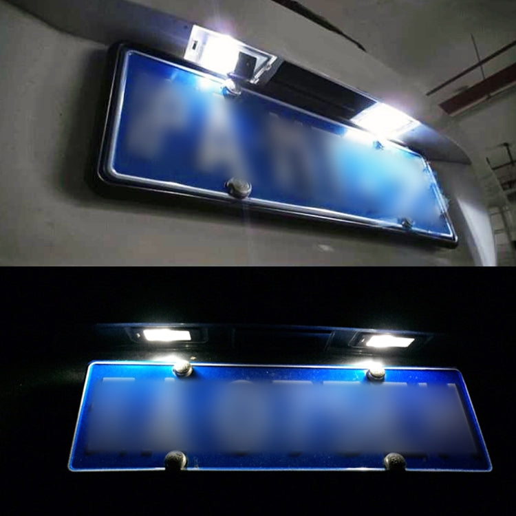 2 PCS DC 12V 3W 150LM 6000K LED License Plate Light 18LEDs SMD-3528 Bulbs Lamps for Land Rover, For Land Rover