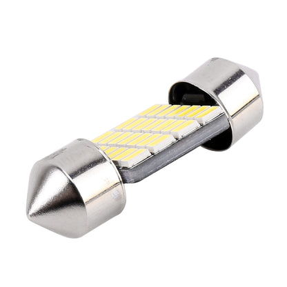 2 PCS 31mm DC12V / 1.2W / 6000K / 80LM 28LEDs SMD-3014 Car License Plate Light / Dome Light, with Decoder, 31mm