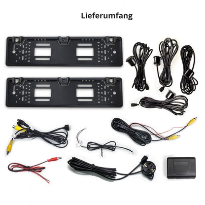 PZ600L-2 Europe Car License Plate Frame Front Rear View Camera, PZ600L-2