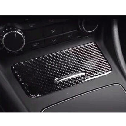 Car Carbon Fiber Ashtray Panel Decorative Sticker for Mercedes-Benz GLA 2015-2018, Ashtray Panel