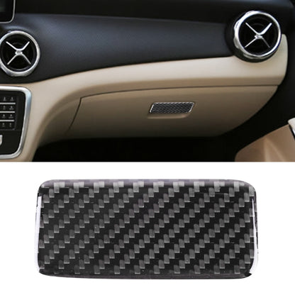 Car Carbon Fiber Central Control Storage Box Panel Decorative Sticker for Mercedes-Benz GLA 2015-2018, Central Control Storage Box Panel