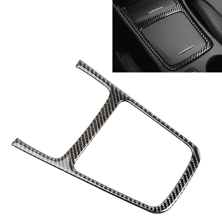 Car Carbon Fiber Central Control Panel Frame Decorative Sticker for Mercedes-Benz GLA 2015-2018, Central Control Panel Frame