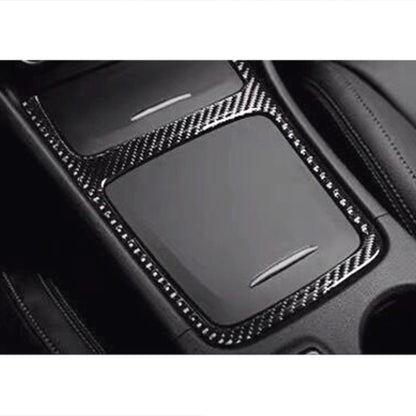 Car Carbon Fiber Central Control Panel Frame Decorative Sticker for Mercedes-Benz GLA 2015-2018, Central Control Panel Frame