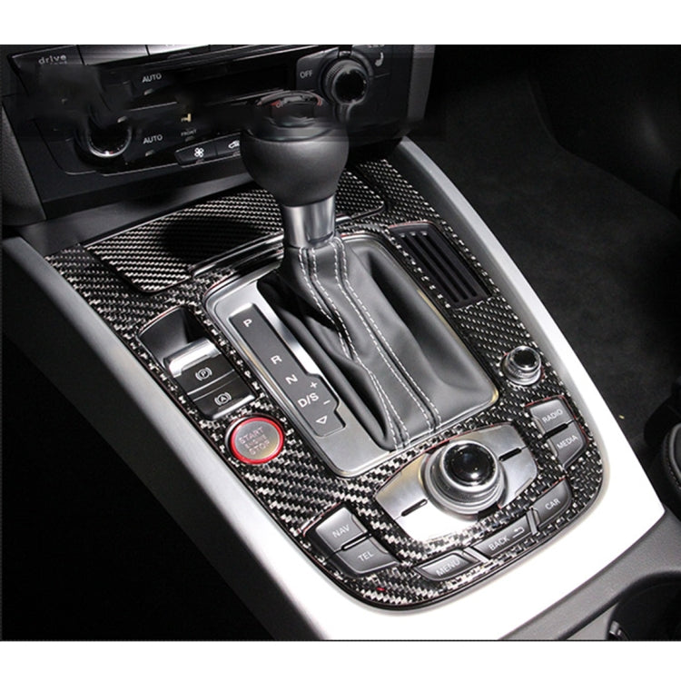 2 PCS Car Carbon Fiber Gear Panel Decorative Sticker for Audi A4L / A5 / Q5 2009-2016, Gear Panel(E)
