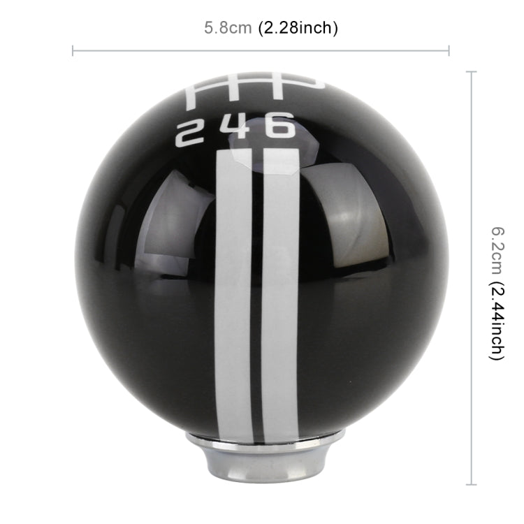 Universal Vehicle Ball Shape Modified Resin Shifter Manual 6-Speed Right-R Gear Shift Knob