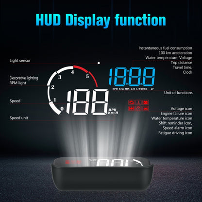 M10 3.5 inch Universal Car OBD2 HUD Vehicle-mounted Head Up Display, M10(Blue), M10(Yellow)