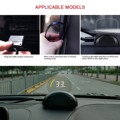 C700 2.6 inch Universal Car OBD2 HUD Vehicle-mounted Head Up Display, C700