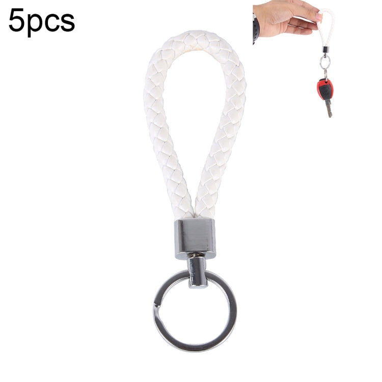 5pcs Car Key Ring Holder With Leather Strip, Car Key Ring Holder(Orange), Car Key Ring Holder(Pink), Car Key Ring Holder(White), Car Key Ring Holder(Yellow)
