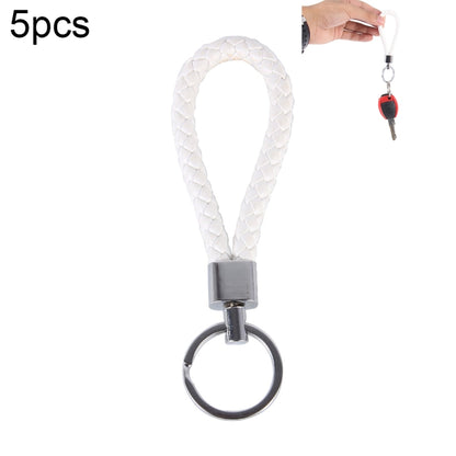 5pcs Car Key Ring Holder With Leather Strip, Car Key Ring Holder(Orange), Car Key Ring Holder(Pink), Car Key Ring Holder(White), Car Key Ring Holder(Yellow)