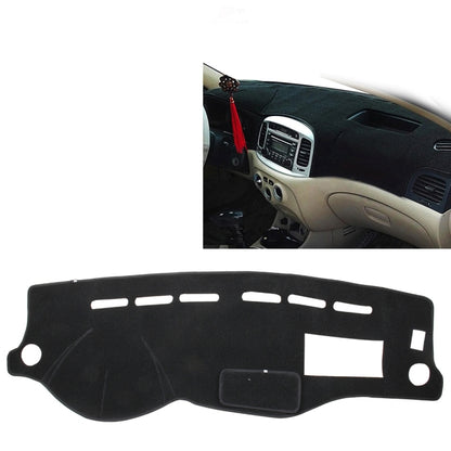 Left-hand Drive Dark Mat Car Dashboard Cover Car Light Pad Instrument Panel Sunscreen for Modern Accent (Please note the model and year), For Modern Accent