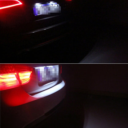 2 PCS License Plate Light with 18  SMD-3528 Lamps for Audi，2W 120LM, DC12V (White Light), For Audi  with 18 SMD-3528 Lamps