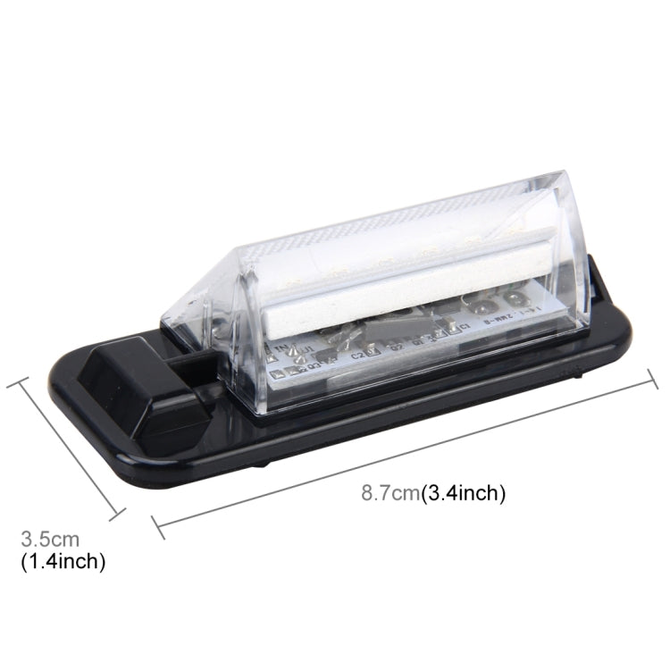 2 PCS License Plate Light with 18  SMD-3528 Lamps for BMW E36(1992-1998)，2W 120LM,6000K, DC12V (White Light), For BMW E36