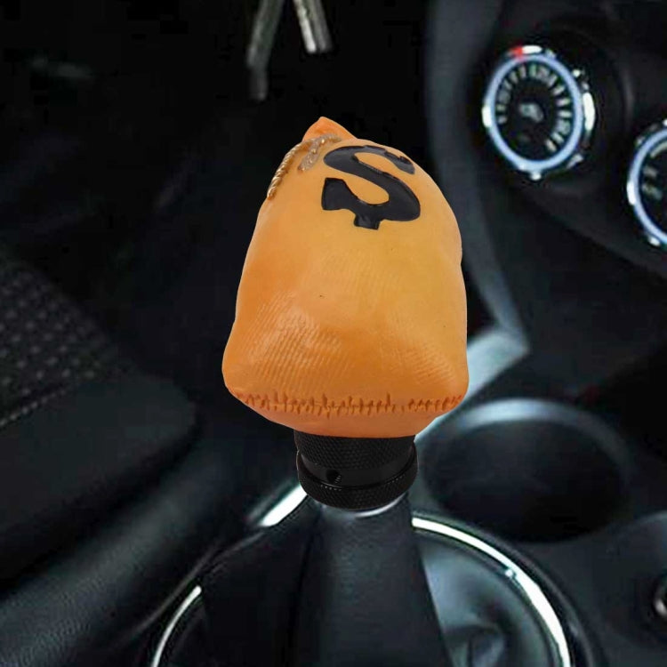 Dollar Money Bag Shaped Universal Vehicle Car Shifter Cover Manual Automatic Gear Shift Knob, Money Bag Shaped