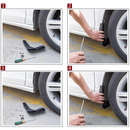 4 PCS Car Auto Semi-Rigid PVC Splash Flaps Mudguards Fender Guard for Audi A3 Sedan 2017-2020, For A3 Sedan