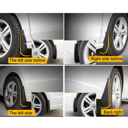 4 PCS Car Auto Semi-Rigid PVC Splash Flaps Mudguards Fender Guard for Audi A4L 2016 Version, For 2016 A4L