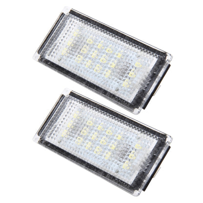 2 PCS License Plate Light with 18  SMD-3528 Lamps for BMW E46 2D M3,2004-2006,2W 120LM,6000K, DC12V (White Light), For BMW E46 2D M3