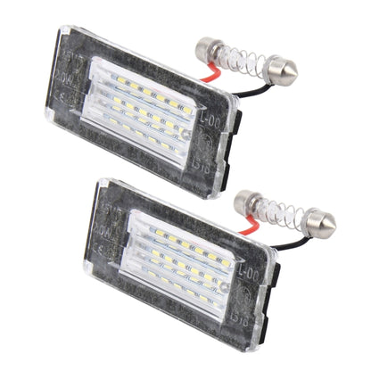 2 PCS License Plate Light with 18  SMD-3528 Lamps for BMW MINI R56,2W 120LM,6000K, DC12V (White Light), For BMW MINI R56