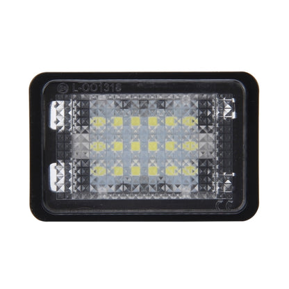 2 PCS License Plate Light with 18  SMD-3528 Lamps for Mercedes-Benz GLK X204 ,2W 120LM, DC12V (White Light), For Benz GLK X204