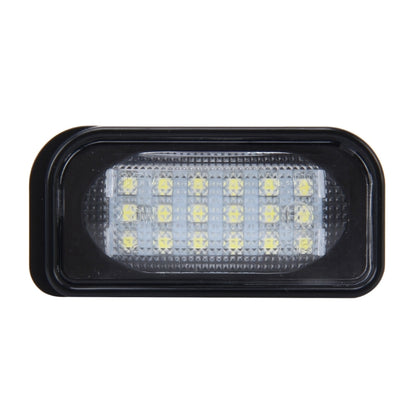 2 PCS License Plate Light with 18  SMD-3528 Lamps for Mercedes-Benz  W203 4D ,2W 120LM 6000K, DC12V,with Canbus (White Light), For Benz W203 4D