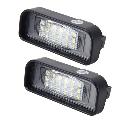 2 PCS License Plate Light with 18  SMD-3528 Lamps with Canbus for Mercedes-Benz W220,2W 120LM,6000K, DC12V(White Light), For Benz W220