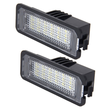 2 PCS License Plate Light with 18  SMD-3528 Lamps for Volkswagen,2W 120LM,6000K, DC12V(White Light), For Volkswagen1