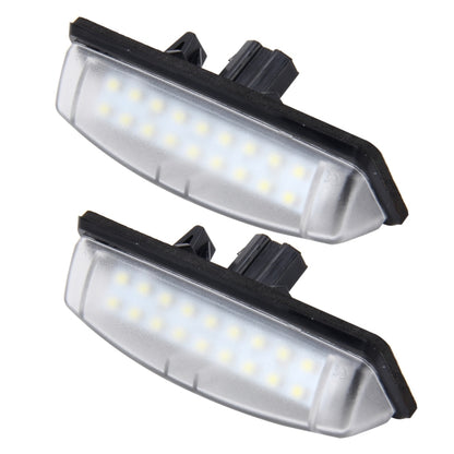 2 PCS License Plate Light with 18  SMD-3528 Lamps for Toyota,2W 120LM,6000K, DC12V(White Light), For Toyota2