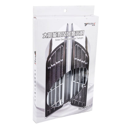 2 PCS Car Body Side Solar Decorative Colorful Strobe Warning Outlet Light, Colorful Strobe Warning Light
