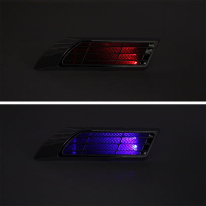 2 PCS Car Body Side Solar Decorative Colorful Strobe Warning Outlet Light, Colorful Strobe Warning Light