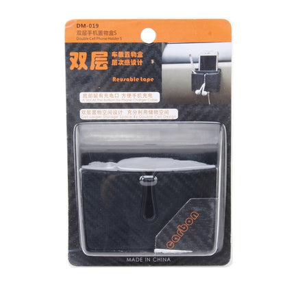 Car EVA Carrying Organizer Storage Double-layer Sticker Bag for Phone Coin Key and Other Small Items(Small Size), Small Size