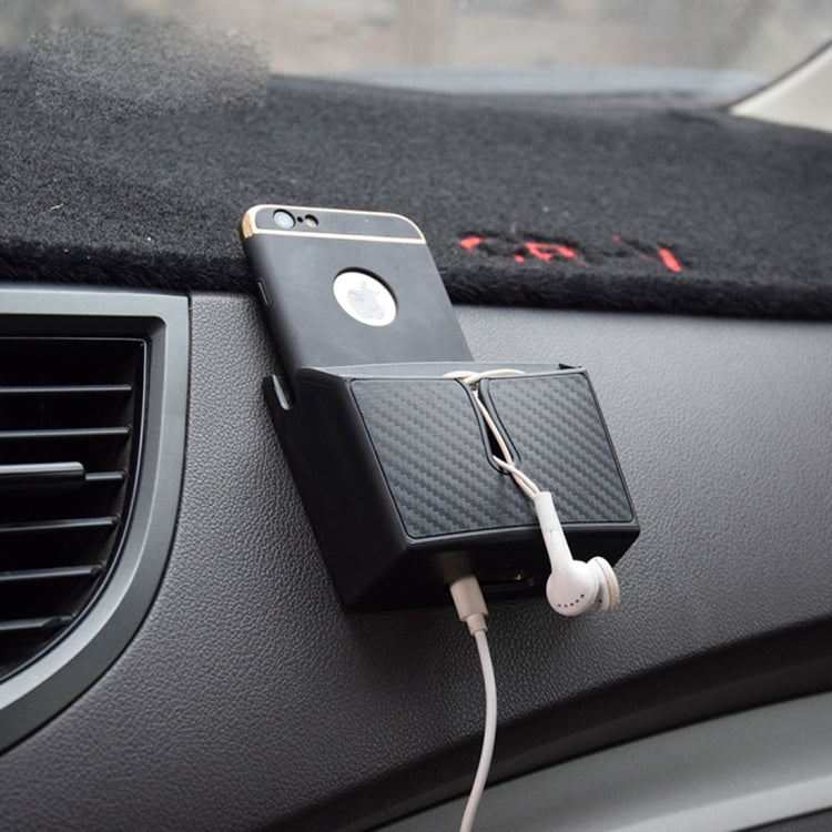 Car EVA Carrying Organizer Storage Double-layer Sticker Bag for Phone Coin Key and Other Small Items(Small Size), Small Size