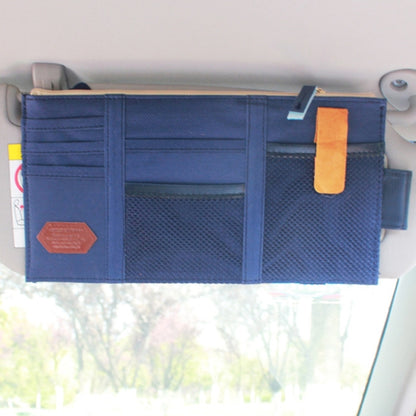 Multi-functional Auto Car Sun Visor Sunglass Holder Card Storage Holder Inner Pouch Bag